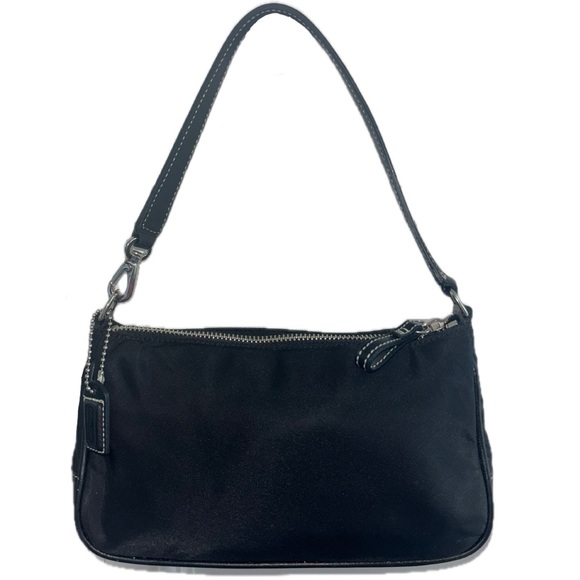 Coach Signature Sufflette Black Cloth Handbag - Picture 1 of 12